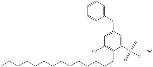 5-Hydroxy-4-tetradecyl[oxybisbenzene]-3-sulfonic acid sodium salt Struktur