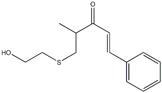 1-Phenyl-4-methyl-5-[(2-hydroxyethyl)thio]-1-penten-3-one Struktur