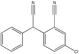 (2-Cyano-4-chlorophenyl)(phenyl)acetonitrile Struktur