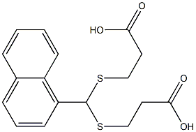 3,3'-[1-Naphthalenylmethylenebis(thio)]bis(propionic acid) Struktur