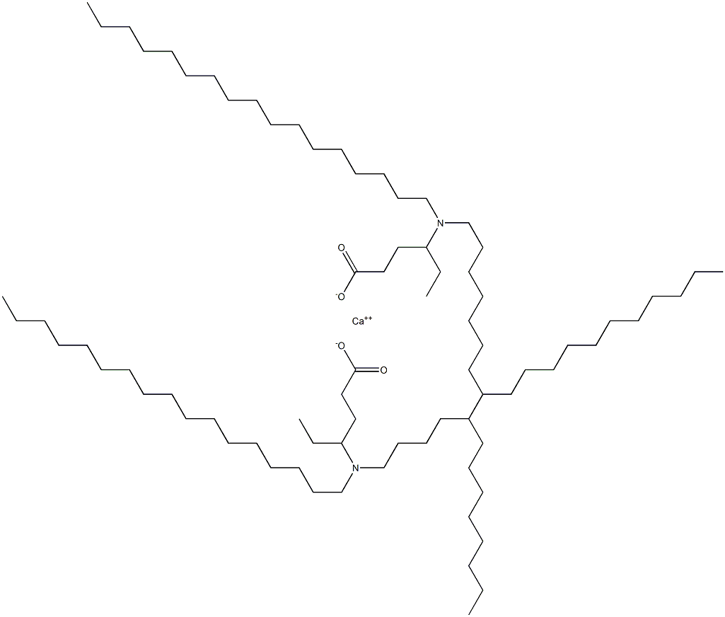 Bis[4-(diheptadecylamino)hexanoic acid]calcium salt Struktur