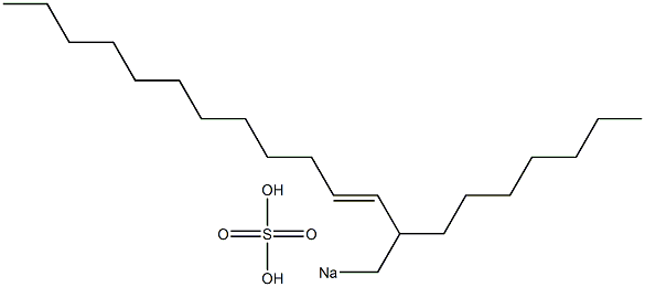 Sulfuric acid 2-heptyl-3-tetradecenyl=sodium ester salt Struktur