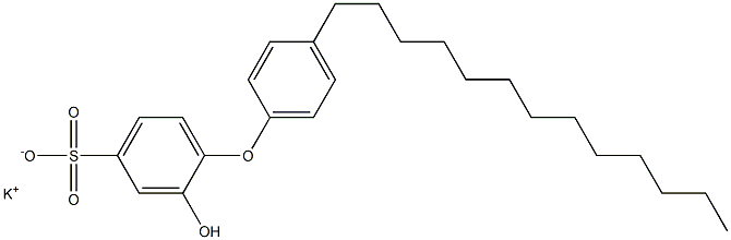 2-Hydroxy-4'-tridecyl[oxybisbenzene]-4-sulfonic acid potassium salt Struktur