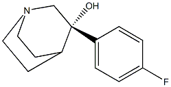 (3S)-3-(4-Fluorophenyl)-1-azabicyclo[2.2.2]octan-3-ol Struktur