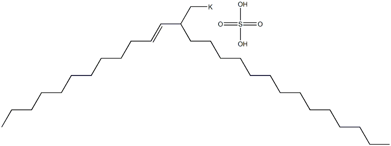 Sulfuric acid 2-(1-dodecenyl)hexadecyl=potassium ester salt Struktur