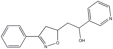 2-[(3-Phenyl-4,5-dihydroisoxazol)-5-yl]-1-(3-pyridinyl)ethanol Struktur