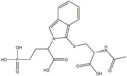 S-[2-(3-Phosphono-1-carboxypropyl)-2H-isoindol-1-yl]-N-acetyl-L-cysteine Struktur