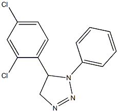 1-Phenyl-5-(2,4-dichlorophenyl)-4,5-dihydro-1H-1,2,3-triazole Struktur