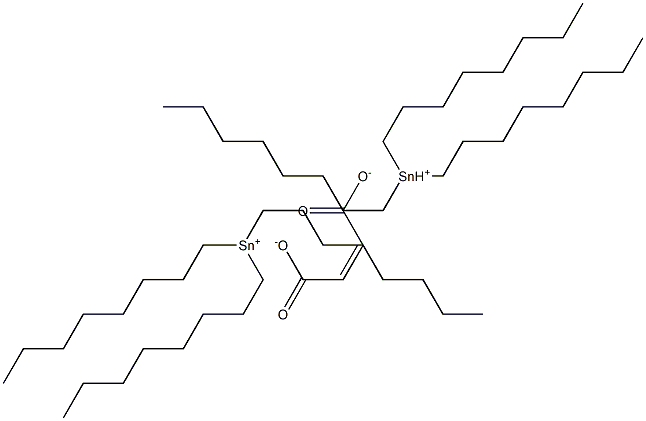 Maleic acid bis[trioctyltin(IV)] salt Struktur