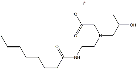 N-(2-Hydroxypropyl)-N-[2-(6-octenoylamino)ethyl]aminoacetic acid lithium salt Struktur