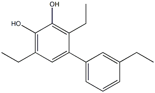 3,6-Diethyl-4-(3-ethylphenyl)benzene-1,2-diol Struktur