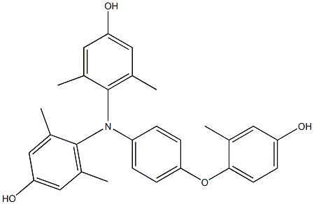 N,N-Bis(4-hydroxy-2,6-dimethylphenyl)-4-(4-hydroxy-2-methylphenoxy)benzenamine Struktur