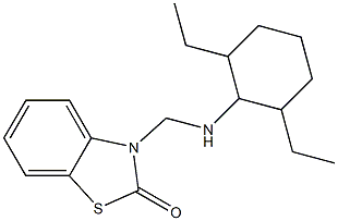 3-[(2,6-Diethylcyclohexylamino)methyl]benzothiazol-2(3H)-one Struktur