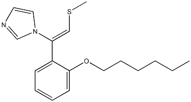 1-[(Z)-2-Methylthio-1-(2-hexyloxyphenyl)ethenyl]-1H-imidazole Struktur