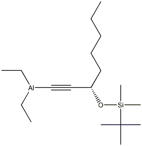 Diethyl[(3S)-3-(dimethyl tert-butylsiloxy)-1-octynyl]aluminum Struktur