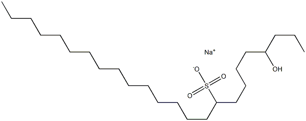 4-Hydroxytetracosane-9-sulfonic acid sodium salt Struktur