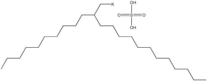 Sulfuric acid 2-decyltetradecyl=potassium salt Struktur