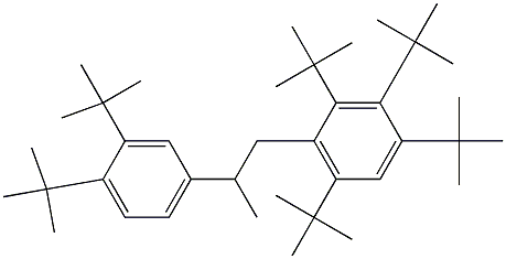 1-(2,3,4,6-Tetra-tert-butylphenyl)-2-(3,4-di-tert-butylphenyl)propane Struktur