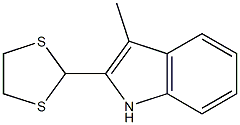 3-Methyl-2-(1,3-dithiolan-2-yl)-1H-indole Struktur