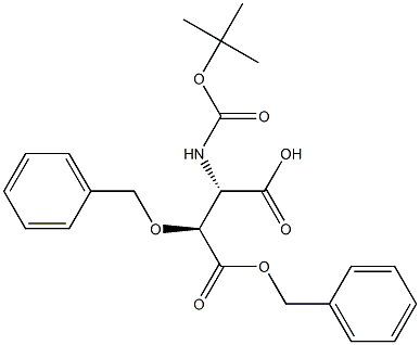 (2S,3S)-2-(tert-Butyloxycarbonylamino)-3-benzyloxysuccinic acid 4-benzyl ester Struktur