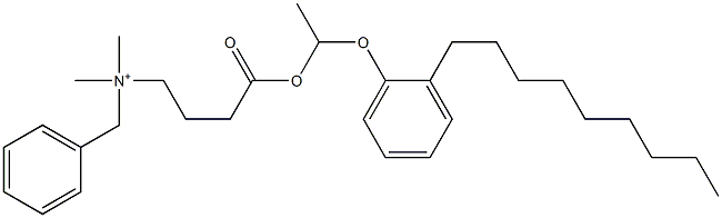 N,N-Dimethyl-N-benzyl-N-[3-[[1-(2-nonylphenyloxy)ethyl]oxycarbonyl]propyl]aminium Struktur