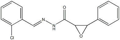 N'-(2-Chlorobenzylidene)2,3-epoxy-3-phenylpropanoic acid hydrazide Struktur