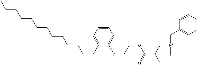 N,N-Dimethyl-N-benzyl-N-[2-[[2-(2-tridecylphenyloxy)ethyl]oxycarbonyl]propyl]aminium Struktur