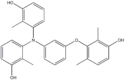 N,N-Bis(3-hydroxy-2-methylphenyl)-3-(3-hydroxy-2,6-dimethylphenoxy)benzenamine Struktur