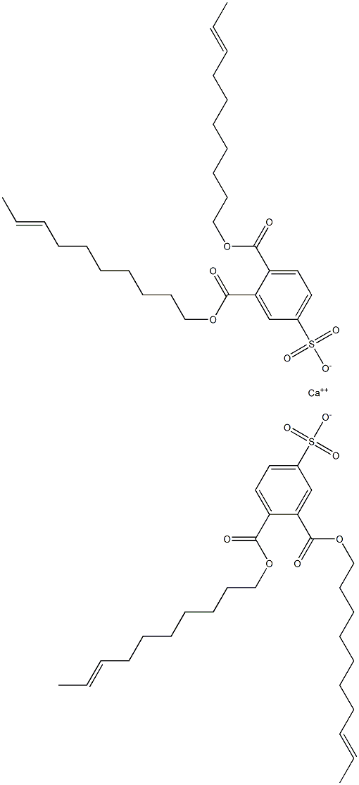 Bis[3,4-di(8-decenyloxycarbonyl)benzenesulfonic acid]calcium salt Struktur