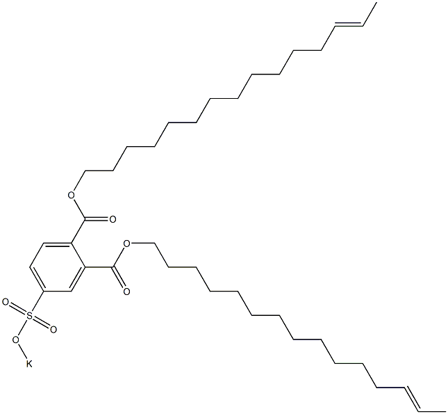 4-(Potassiosulfo)phthalic acid di(13-pentadecenyl) ester Struktur