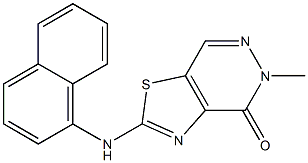 2-(1-Naphtylamino)-5-methylthiazolo[4,5-d]pyridazin-4(5H)-one Struktur