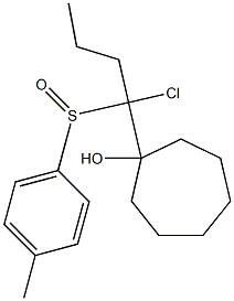 1-[1-Chloro-1-(p-tolylsulfinyl)butyl]cycloheptan-1-ol Struktur