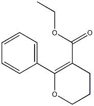 5,6-Dihydro-2-phenyl-4H-pyran-3-carboxylic acid ethyl ester Struktur