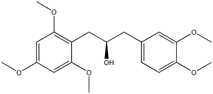 [R,(-)]-1-(3,4-Dimethoxyphenyl)-3-(2,4,6-trimethoxyphenyl)-2-propanol Struktur