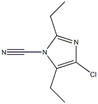 4-Chloro-1-cyano-2,5-diethyl-1H-imidazole Struktur