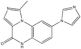 1-Methyl-8-(1H-imidazol-1-yl)imidazo[1,5-a]quinoxalin-4(5H)-one Struktur