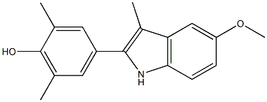 4-(5-Methoxy-3-methyl-1H-indol-2-yl)-2,6-dimethylphenol Struktur