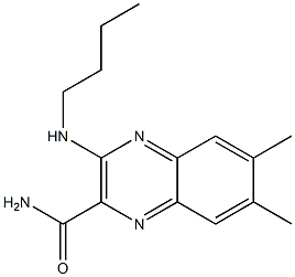 6,7-Dimethyl-3-(butylamino)quinoxaline-2-carboxamide Struktur