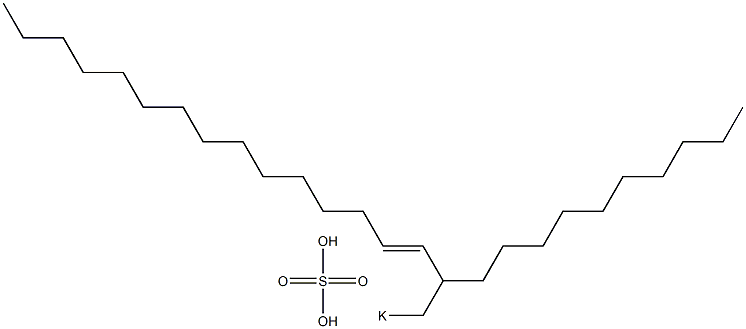 Sulfuric acid 2-decyl-3-heptadecenyl=potassium ester salt Struktur