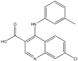 4-[[3-Methylphenyl]amino]-7-chloroquinoline-3-carboxylic acid Struktur