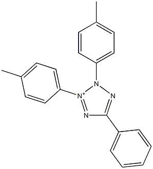 5-Phenyl-2,3-bis(4-methylphenyl)-3H-tetrazole-2-ium Struktur