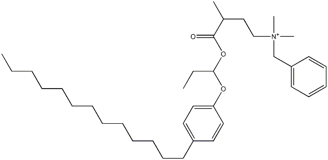 N,N-Dimethyl-N-benzyl-N-[3-[[1-(4-tridecylphenyloxy)propyl]oxycarbonyl]butyl]aminium Struktur