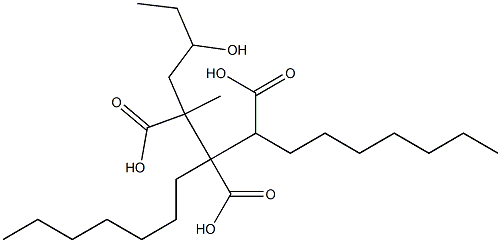 Butane-1,2,3-tricarboxylic acid 3-(2-hydroxybutyl)1,2-diheptyl ester Struktur