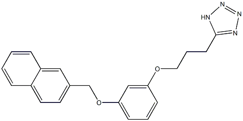 2-[3-[3-(1H-Tetrazol-5-yl)propoxy]phenoxymethyl]naphthalene Struktur