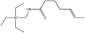 N,N-Diethyl-N-[(5-heptenoylamino)methyl]ethanaminium Struktur