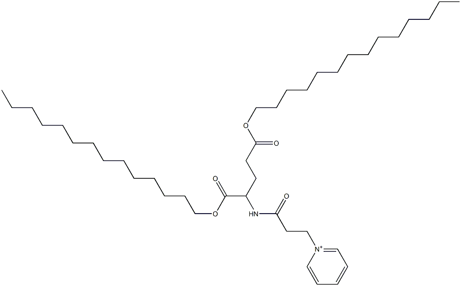 1-[3-[[1-[(Tetradecyloxy)carbonyl]-4-(tetradecyloxy)-4-oxobutyl]amino]-3-oxopropyl]pyridinium Struktur