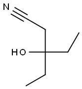 3-Hydroxy-3-ethylpentanenitrile Struktur