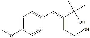 3-(4-Methoxyphenyl)methylene-2-methylpentane-2,5-diol Struktur