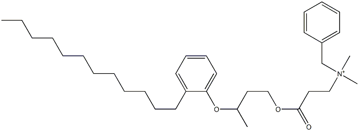 N,N-Dimethyl-N-benzyl-N-[2-[[3-(2-dodecylphenyloxy)butyl]oxycarbonyl]ethyl]aminium Struktur