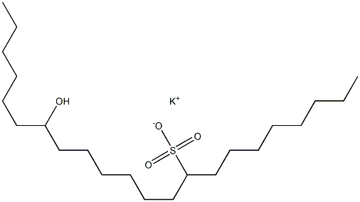 16-Hydroxydocosane-9-sulfonic acid potassium salt Struktur